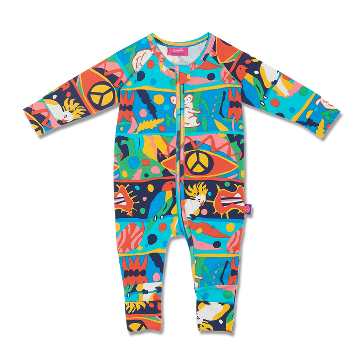 Halcyon Nights Long Sleeve Romper - Bush Paradise