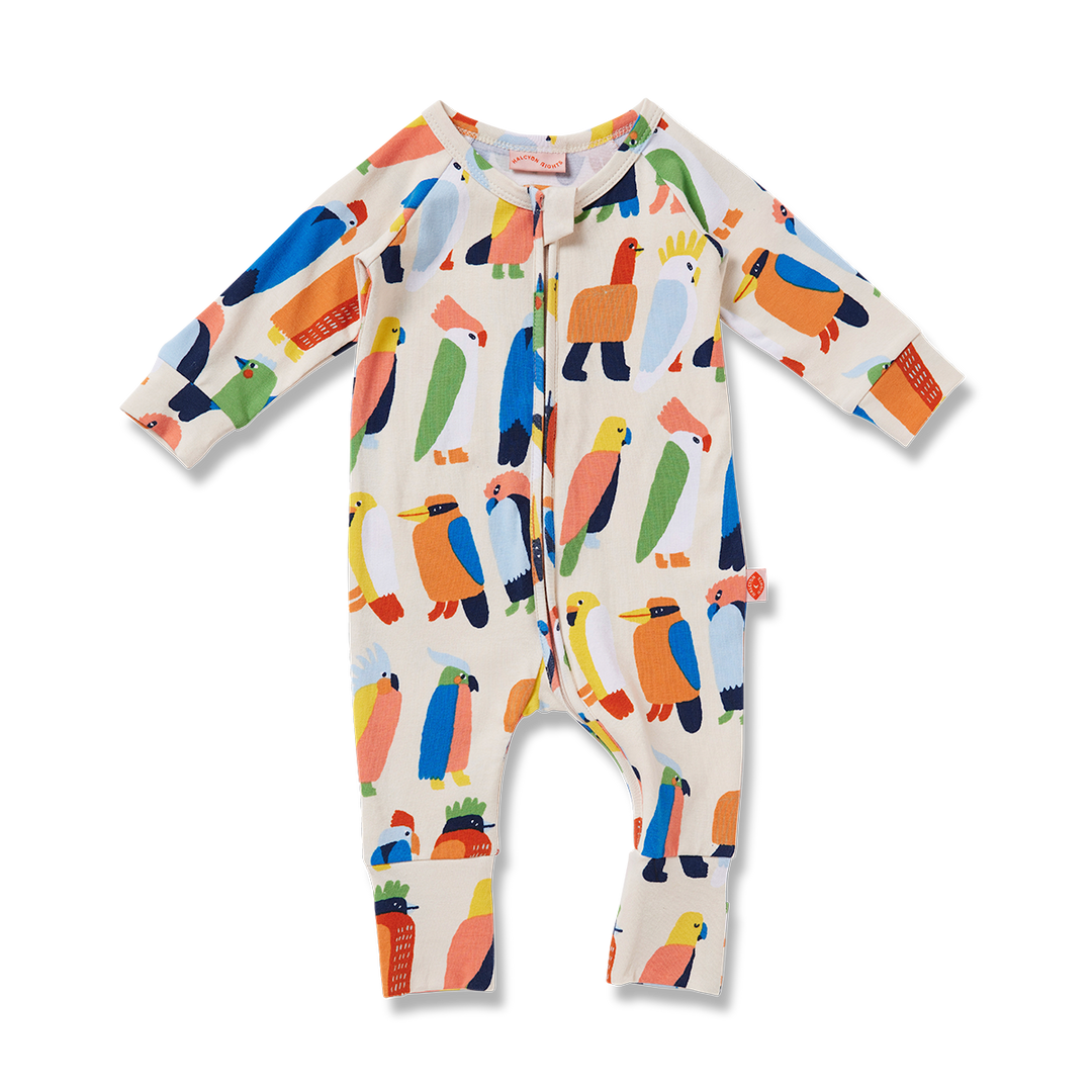 Halcyon Nights Long Sleeve Romper - Flamin' Galahs