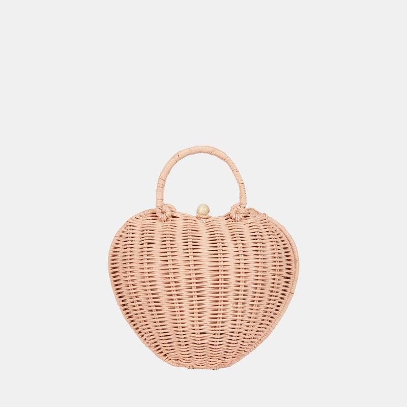 Olli Ella Rattan Luvya Bag - Rose