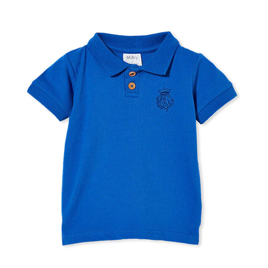Milky Azure Pique Polo