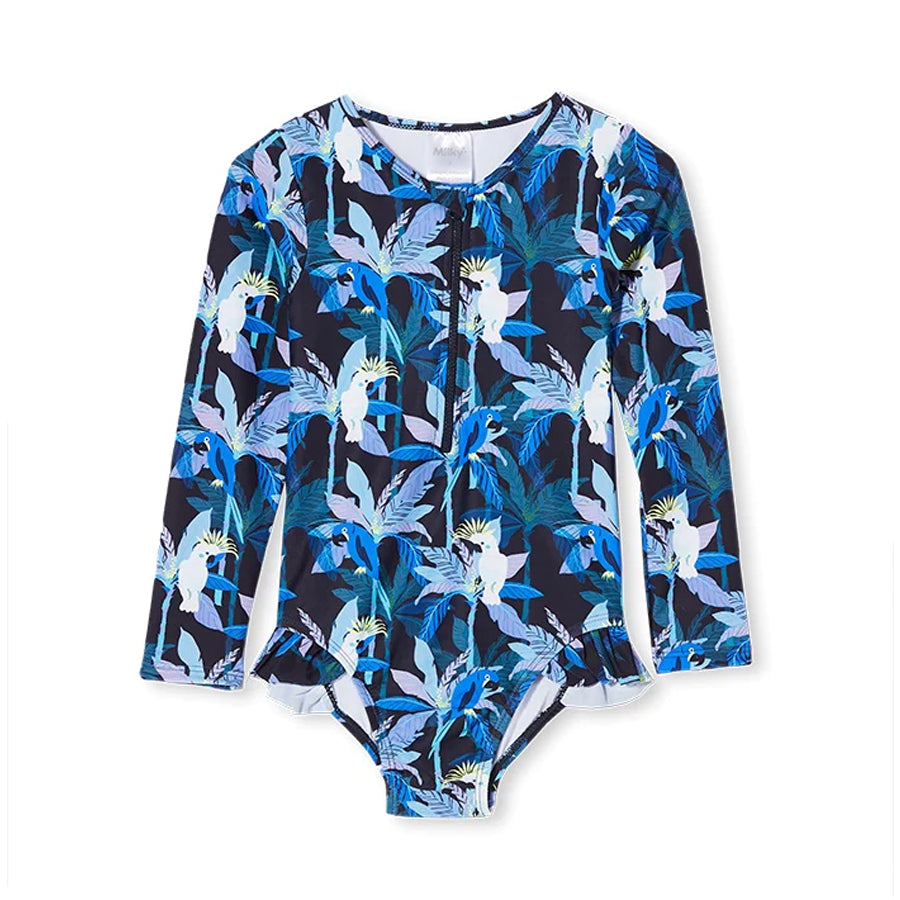 Milky Baby Girl Jungle Long Sleeve Swimsuit