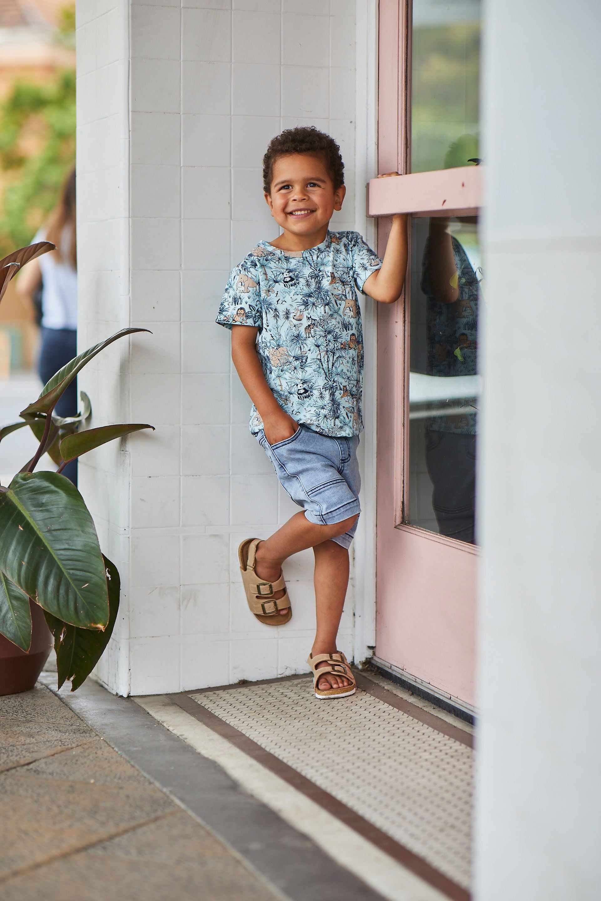 Milky Baby Jungle Tee - Blue Grass