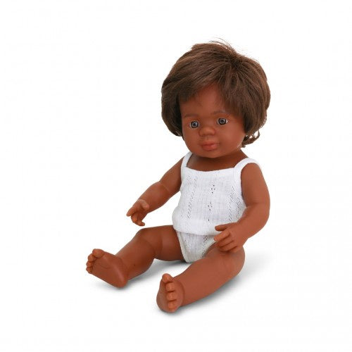 Miniland Anatomically Correct Baby Doll Aboriginal Boy, 38 cm