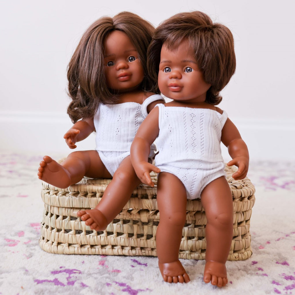 Miniland Anatomically Correct Baby Doll Aboriginal Girl, 38 cm
