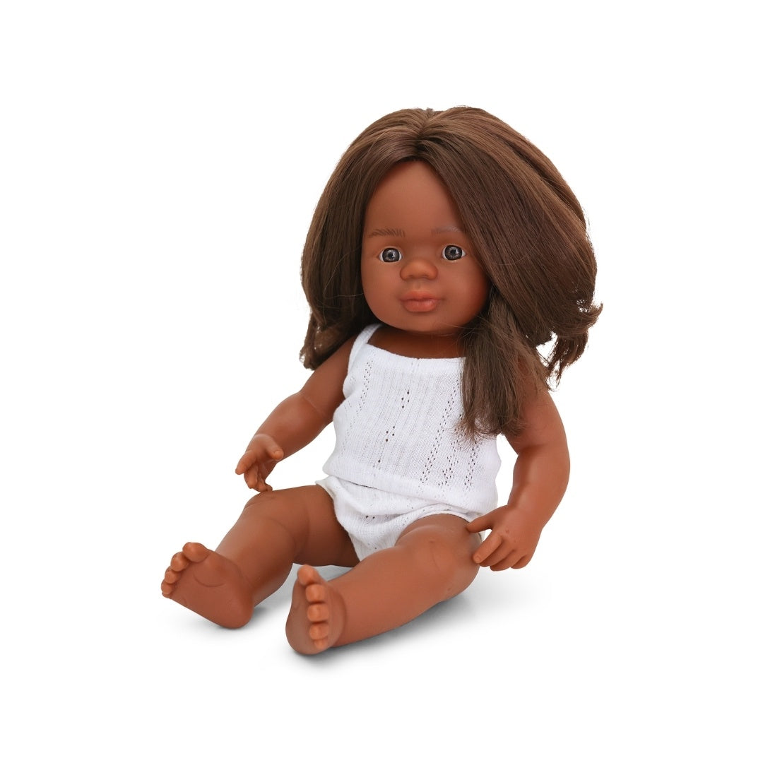 Miniland Anatomically Correct Baby Doll Aboriginal Girl, 38 cm