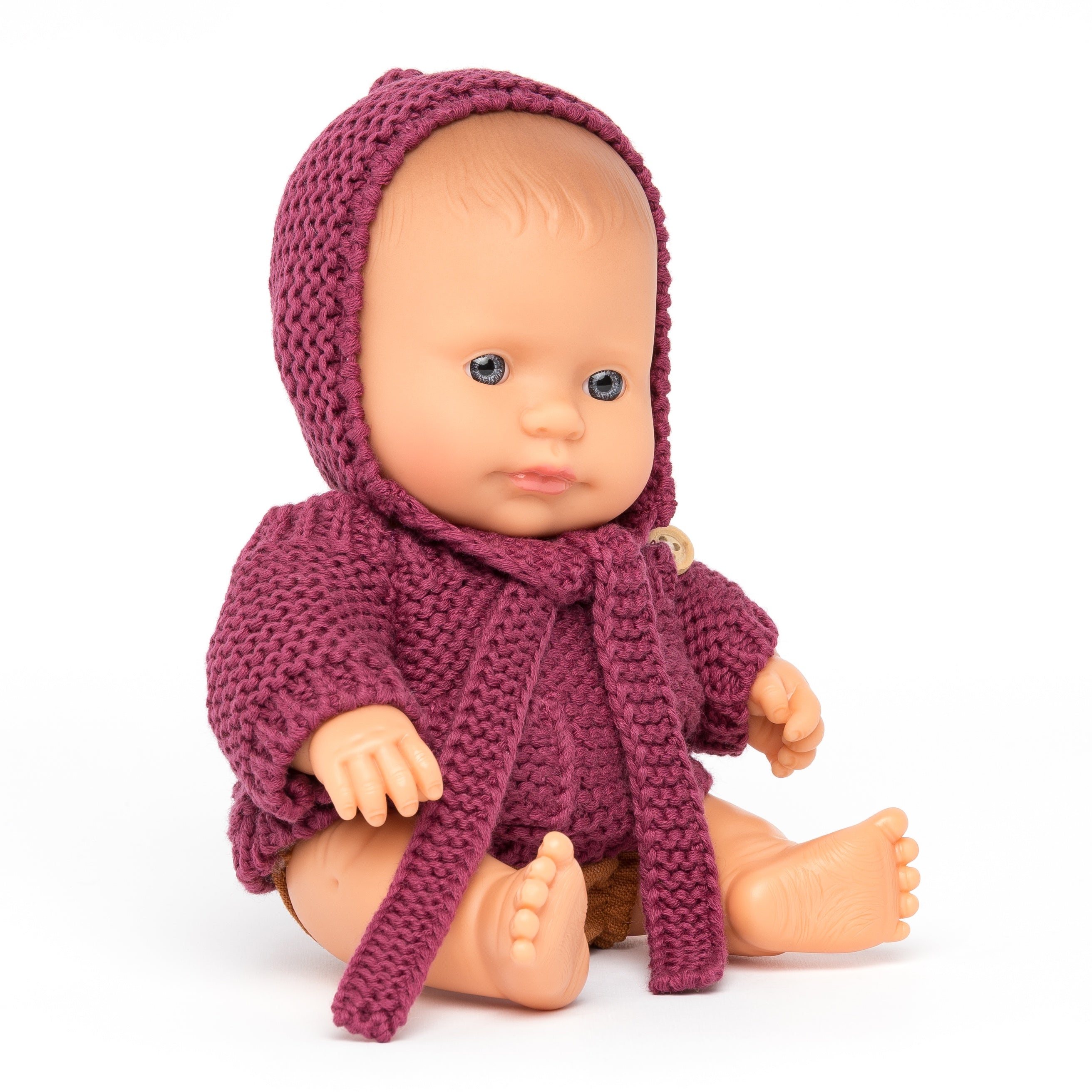 Miniland Dressed Up Caucasian Baby Doll Boy 21 cm