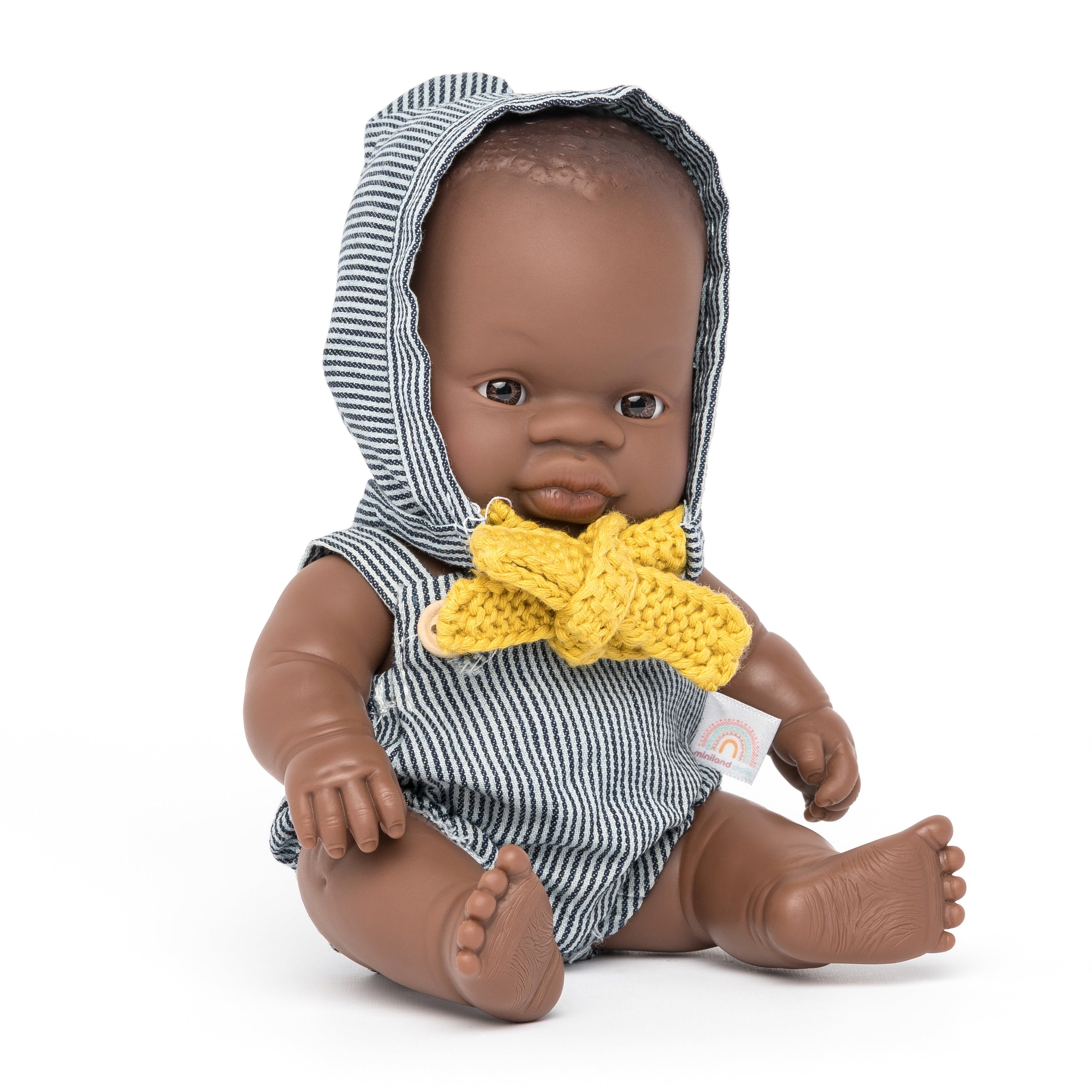 Miniland Dressed Up African Baby Doll Boy 21 cm