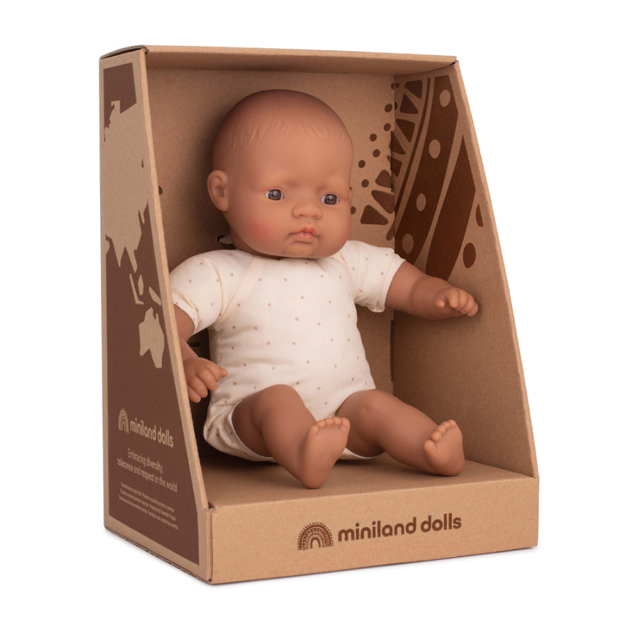Miniland Hispanic Soft Body Doll, 32 cm