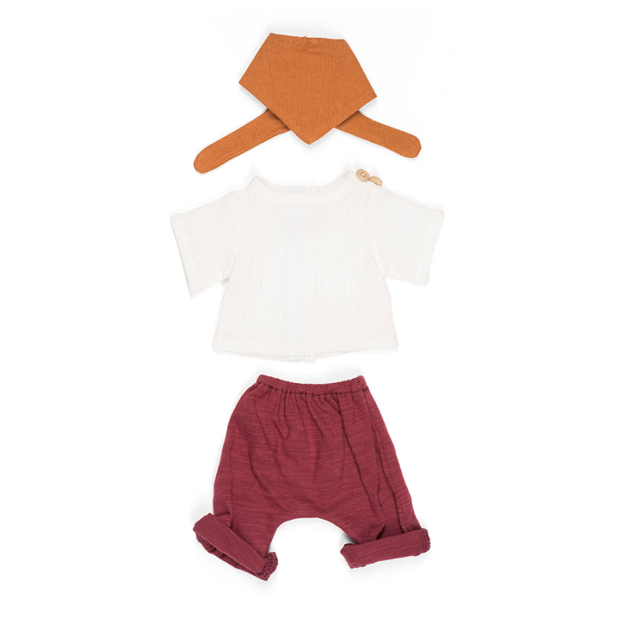 Miniland Sand Pants & Top With Scarf Set - 32 cm