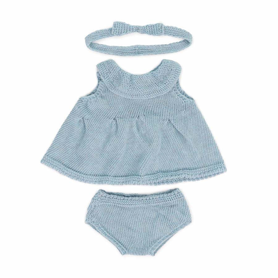 Eco Knitted Dress & Hairband - 38 cm