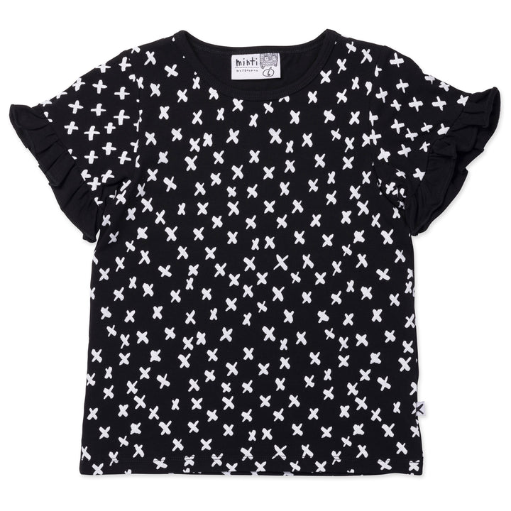 Minti Crosses Tee - Black