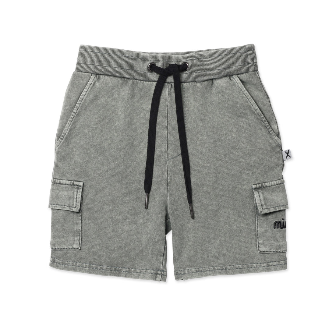 Minti Blasted Deluxe Cargo Short - Olive Wash