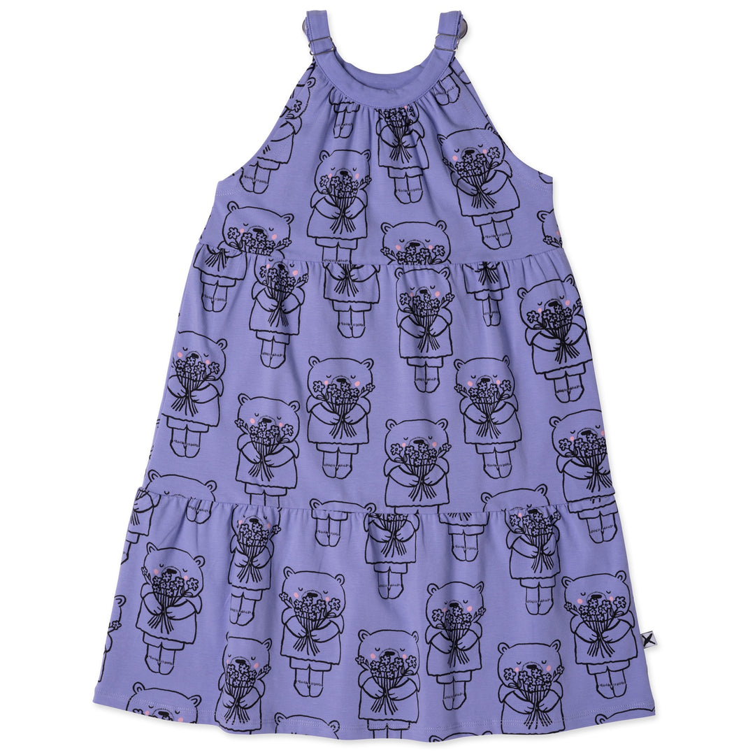 Minti Bouquet Bear Dress - Purple