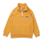 Furry Half Zip Crew - Gold