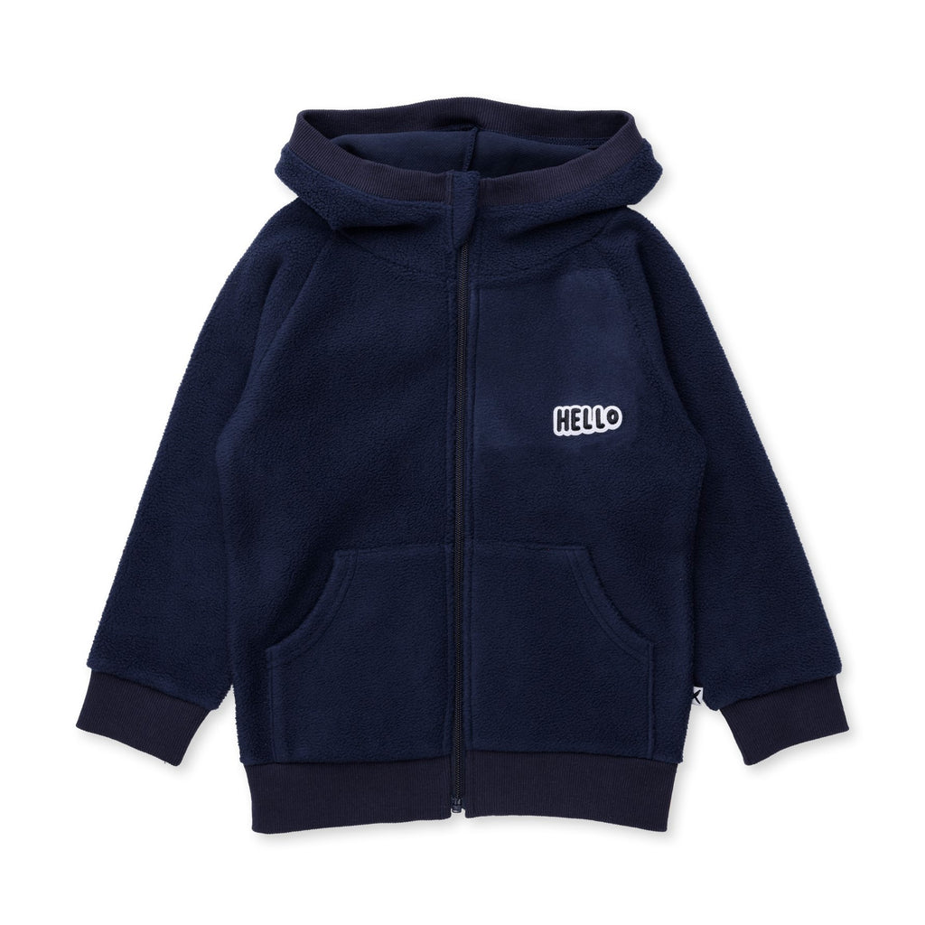 Teddy Zip Up - Navy