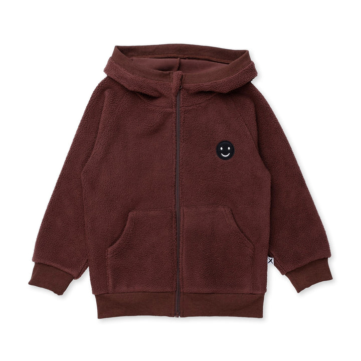 Minti Teddy Zip Up - Chocolate