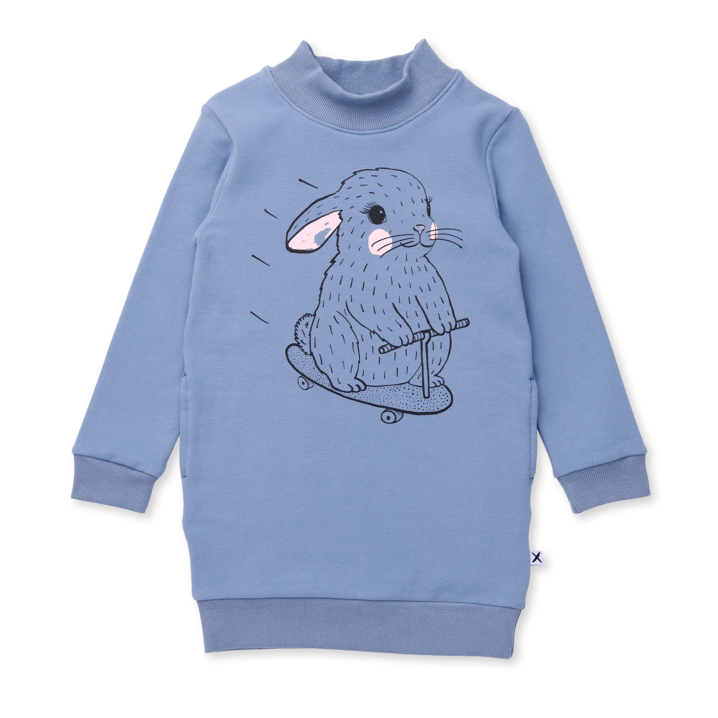 Speedy Bunny Furry Dress - Cornflower