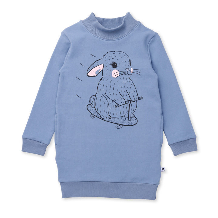 Minti Speedy Bunny Furry Dress - Cornflower