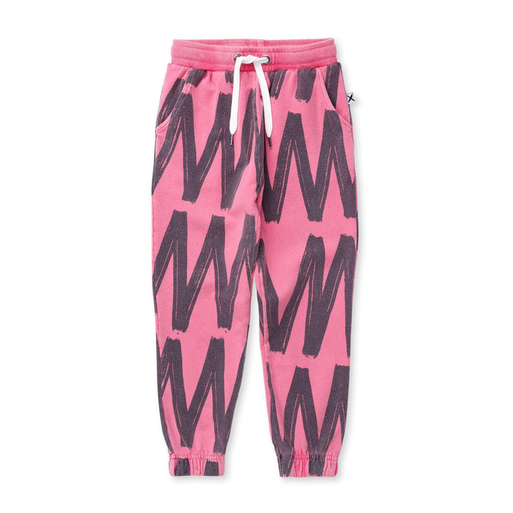 Minti Zig Zag Trackies - Pink Wash