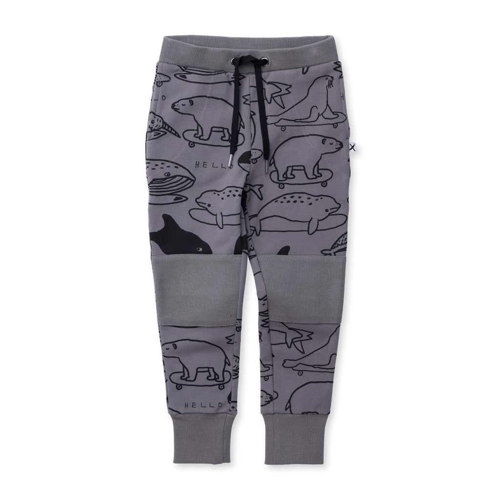 Surf Skate Animals Furry Trackies - Dark Grey