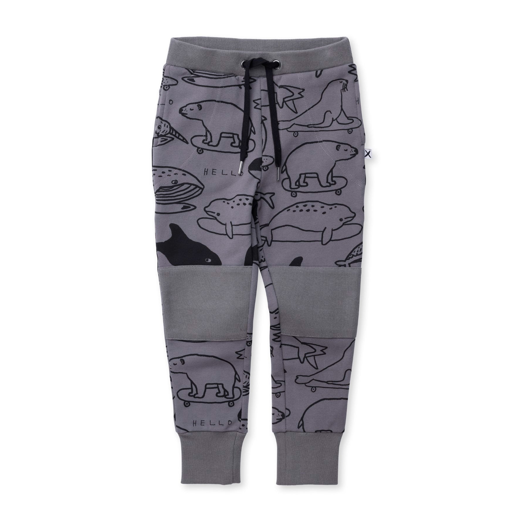Surf Skate Animals Furry Trackies - Dark Grey