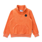 Teddy Half Zip Crew - Orange