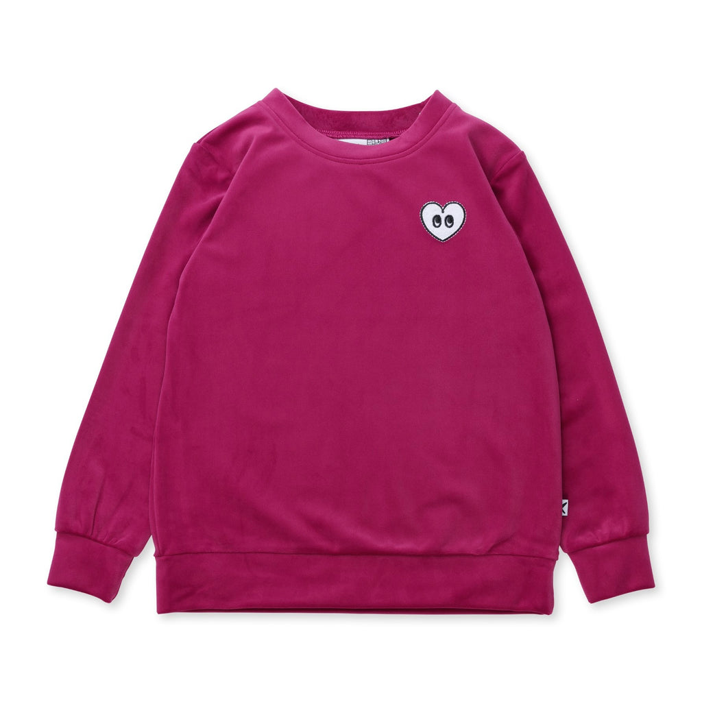 Luxe Velvet Crew - Crimson