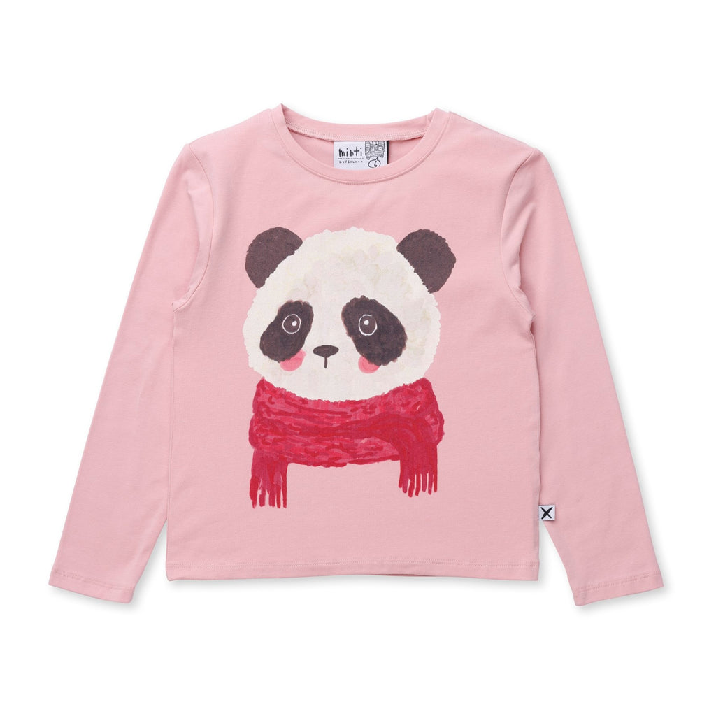 Cosy Panda Tee - Peach