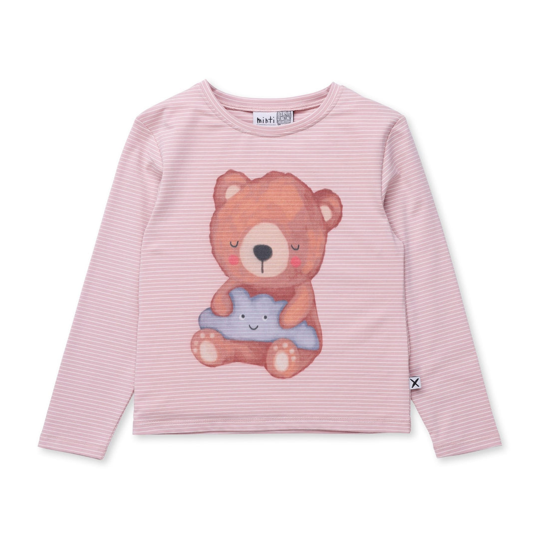 Minti Dreamy Teddy Tee - Ballet Stripe