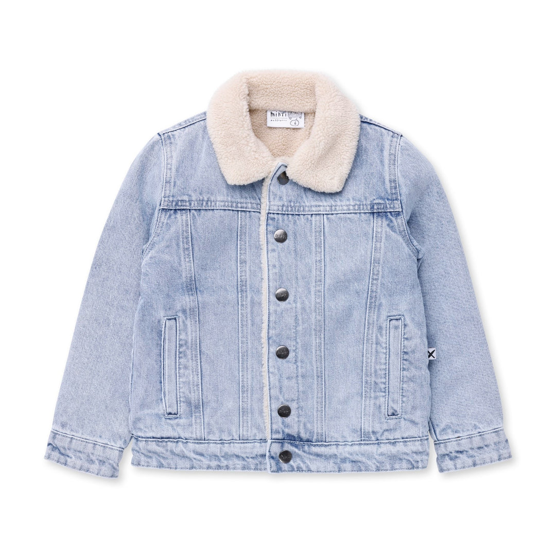 Minti Diamond Denim Bomber - Blue Denim