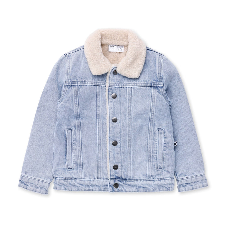 Minti Diamond Denim Bomber - Blue Denim