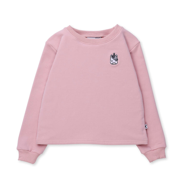 Minti Unicorn Patch Furry Crew - Muted Pink