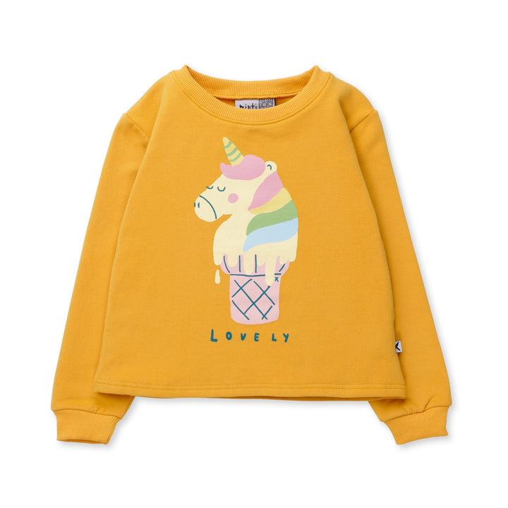 Minti Unicorn Icecream Furry Crew - Mustard