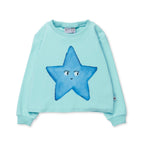 Painted Star Crew - Light Turquoise