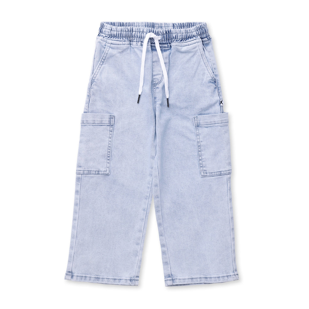 Denim Cargo Jeans - Blue Denim