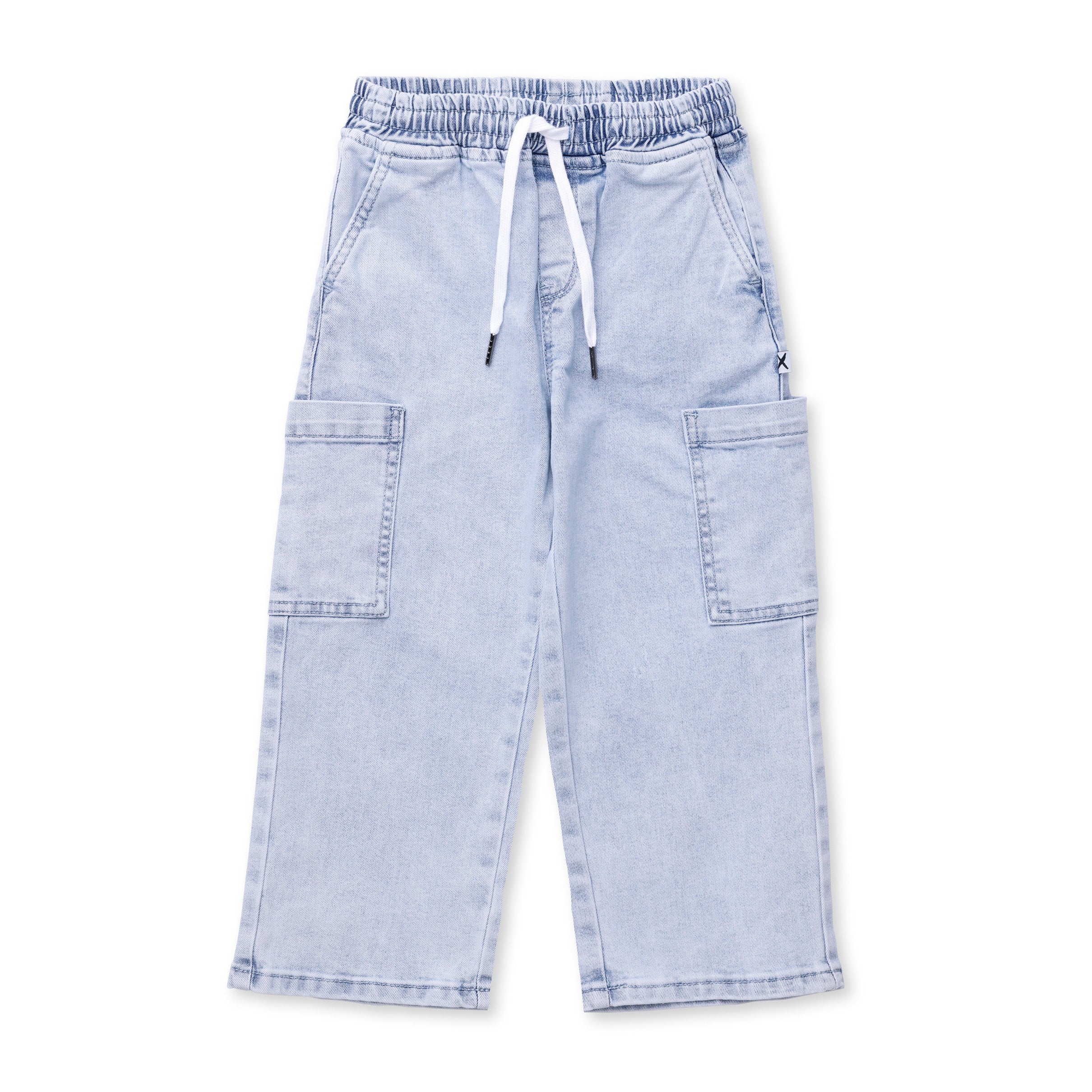 Denim Cargo Jeans - Blue Denim