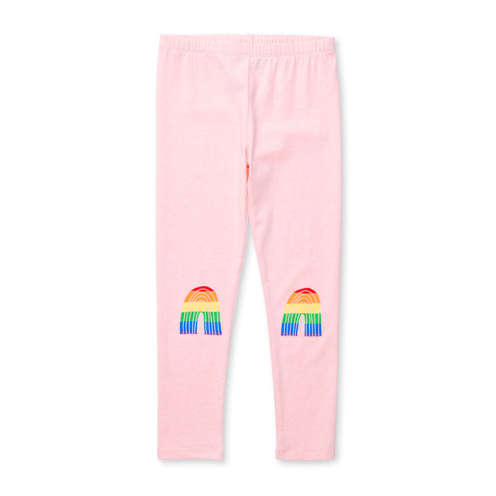 Minti Stripey Rainbow Tights - Pink Marle