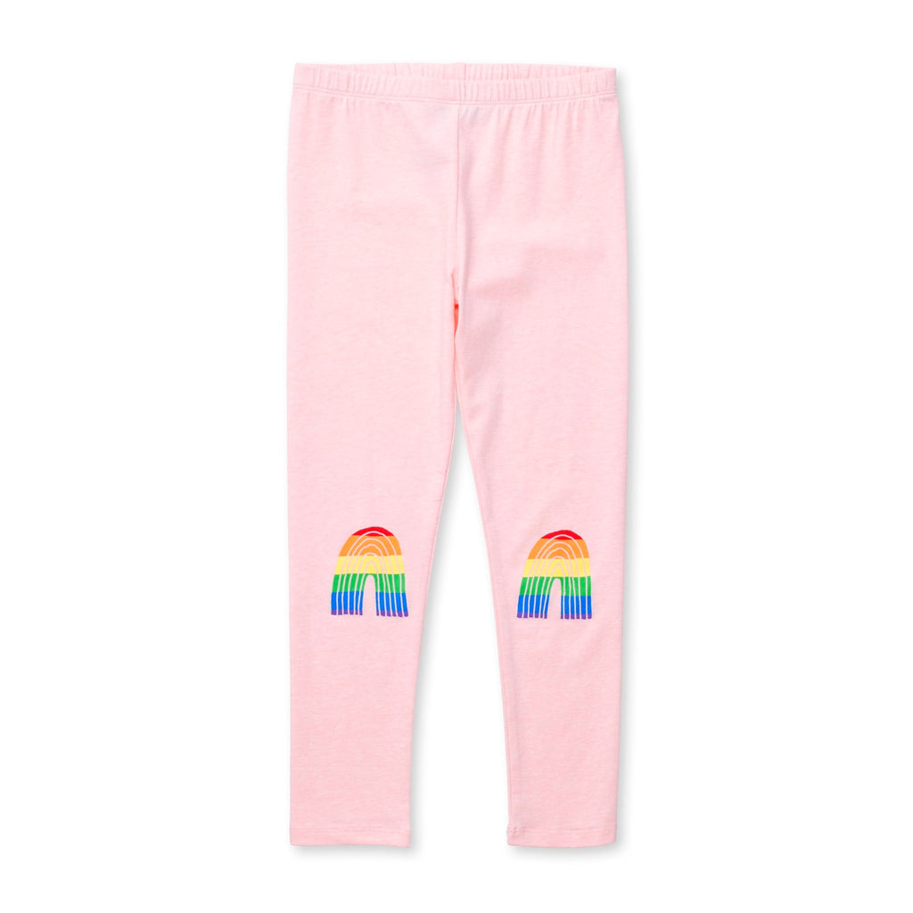 Stripey Rainbow Tights - Pink Marle
