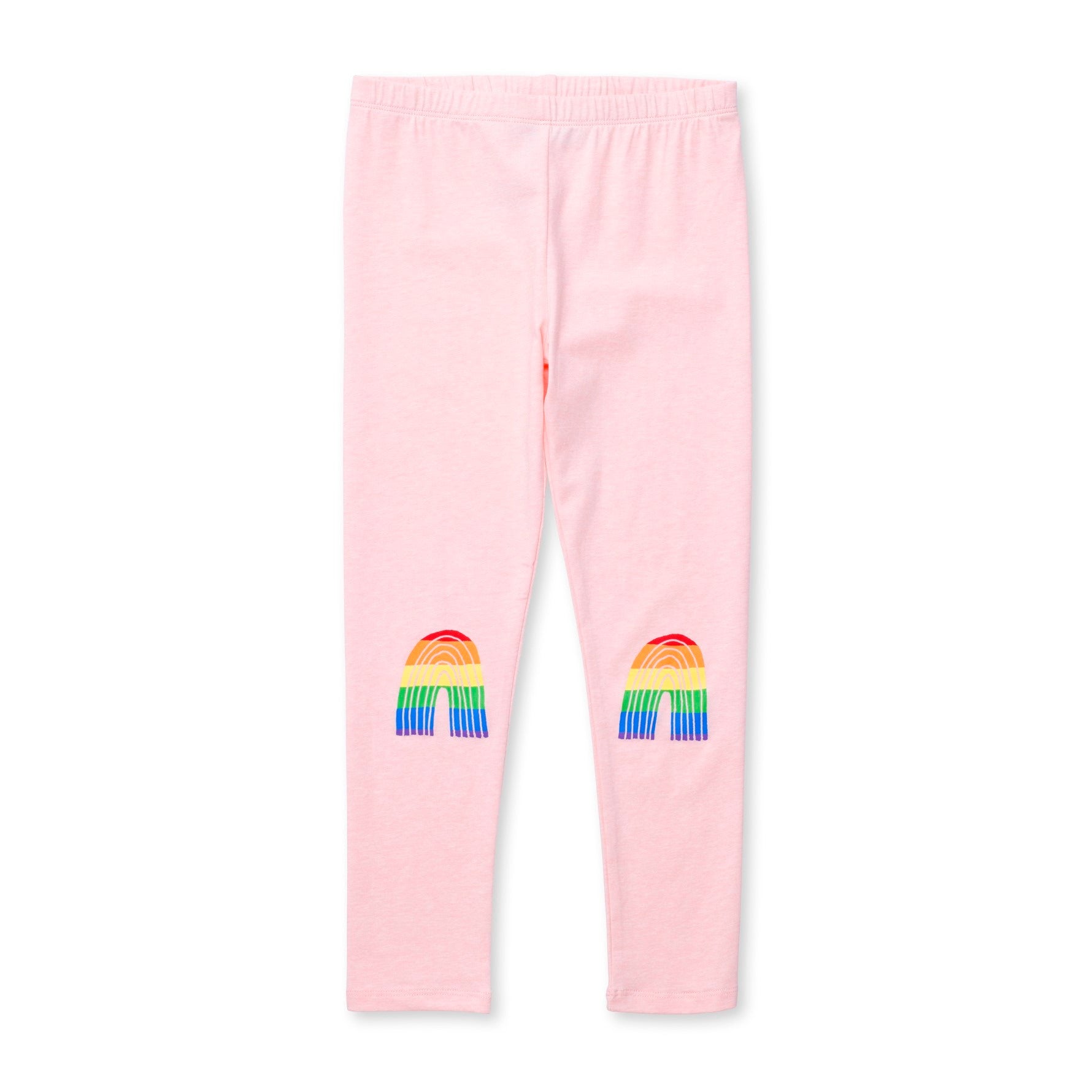 Stripey Rainbow Tights - Pink Marle