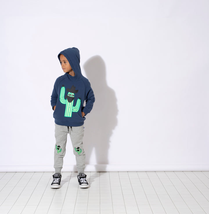 Minti Bandit Cactus Furry Trackies - Grey Marle