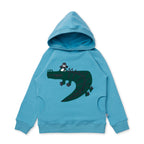 Captain Croc Furry Hood - Muted Blue