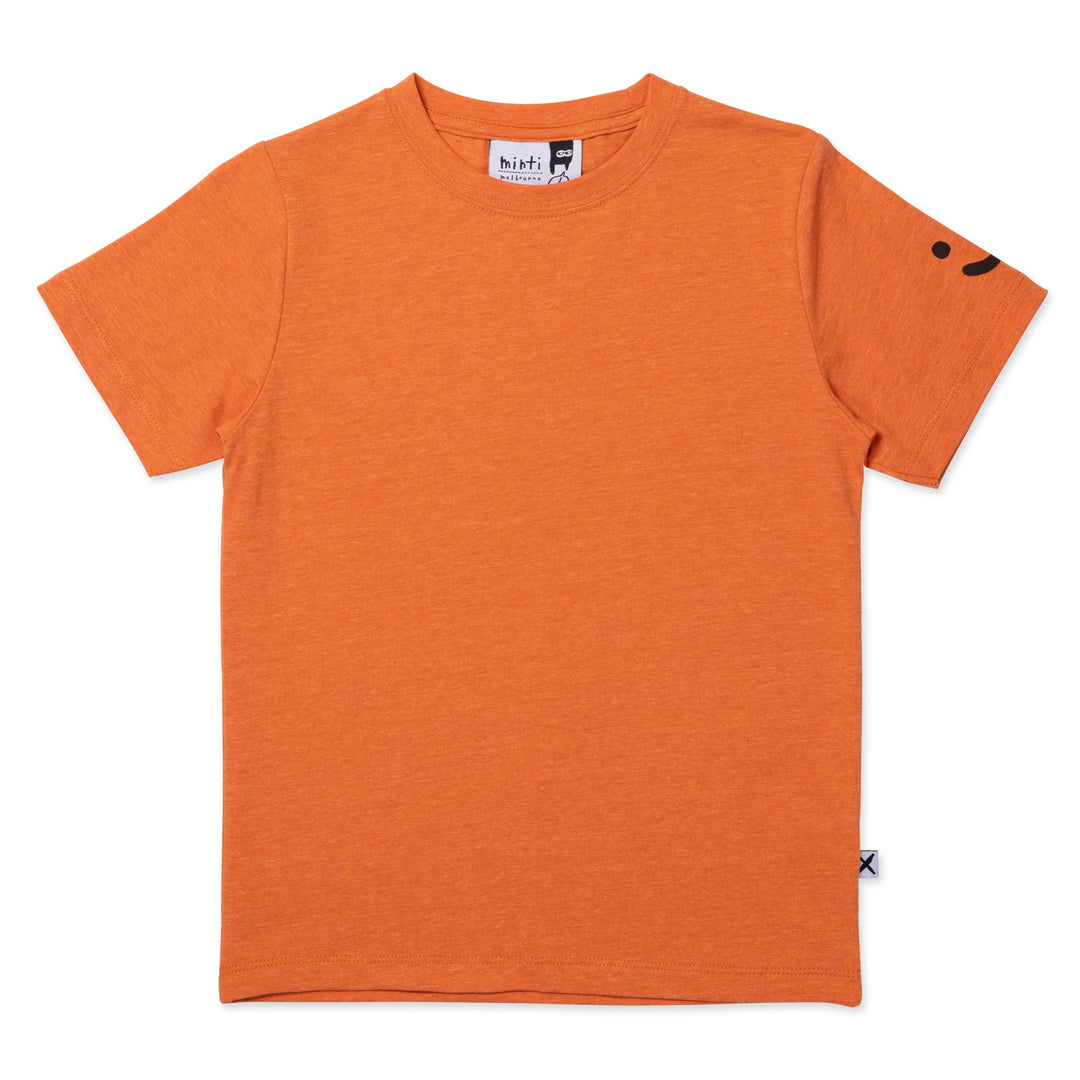 Minti Happy Face Tee - Orange Marle