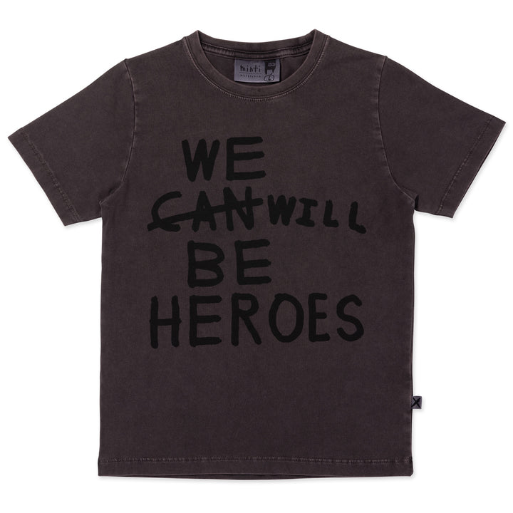 Minti Heroes Tee - Black Wash