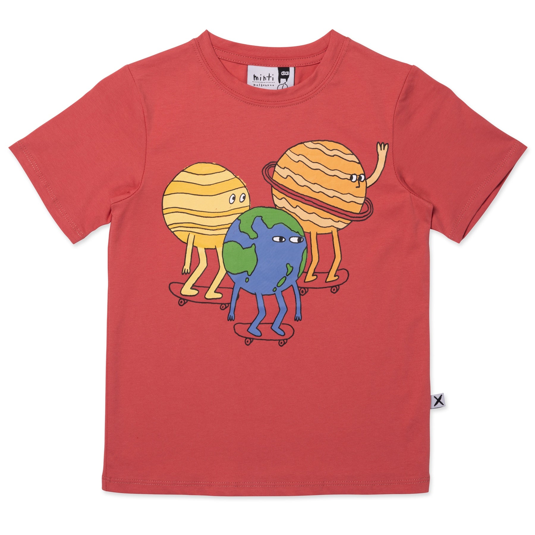 Minti Planet Skaters Tee - Melon