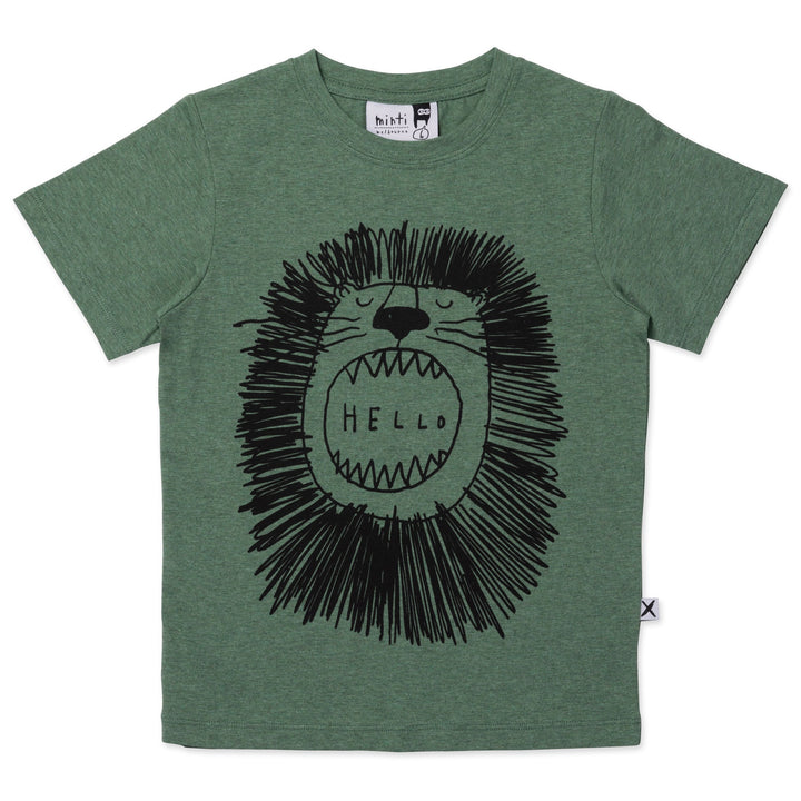 Minti Roaring Lion Tee - Forest Marle