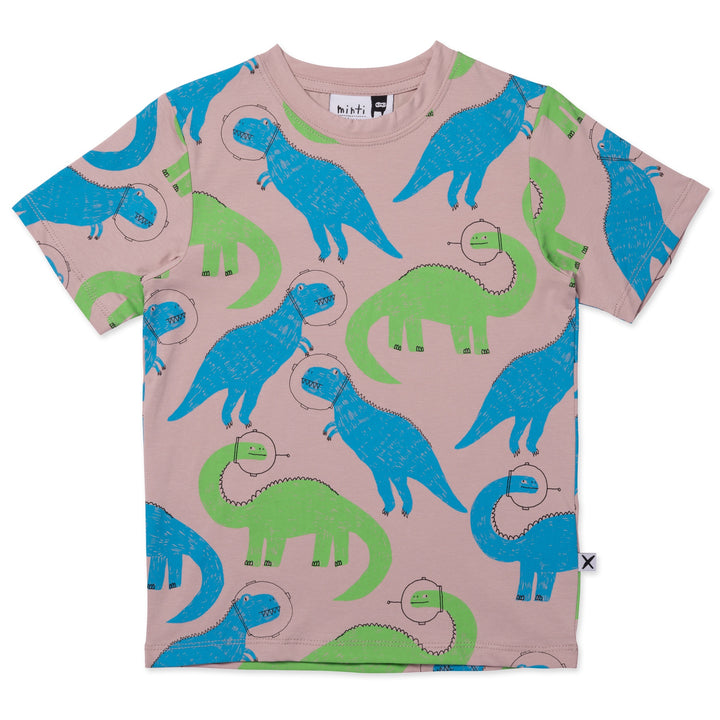 Minti Space Dinos Tee - Clay