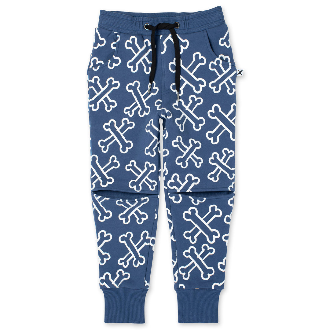 Minti Bones Furry Trackies - Navy