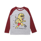 A Sporty Lion Tee - Grey/Red Marle