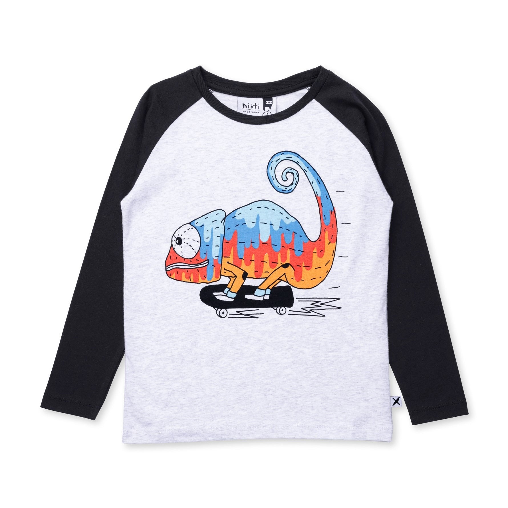 Speedy Chameleon Tee - White Marle/Black
