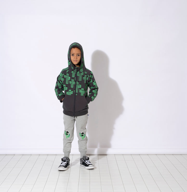 Minti Bandit Cactus Furry Trackies - Grey Marle